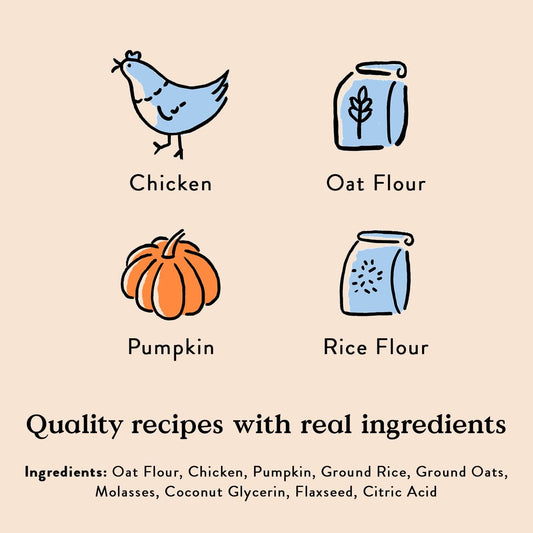 Bocce'S Bakery Chicken & Pumpkin Sunday Roast Training Treats For Dogs - Wheat-Free, All-Natural Dog Treats For Training, 6 Oz Bag