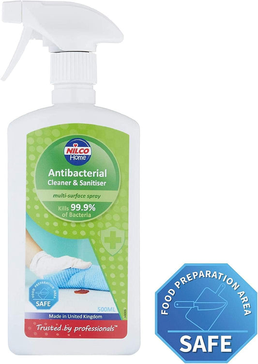 Nilco Antibacterial Cleaner And Sanitiser 500Ml Multi-Surface Spray