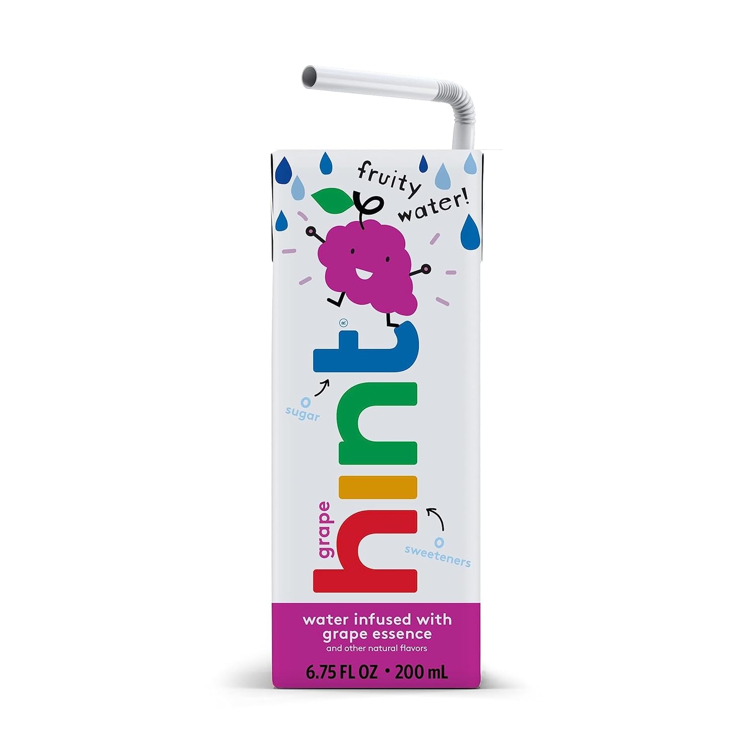 Hint Kids Water Grape, Pure Water Infused With Grape, Zero Sugar, Zero Calories, Zero Sweeteners, Zero Preservatives, Zero Artificial Flavors, 6.75 Fl Oz (Pack Of 32)