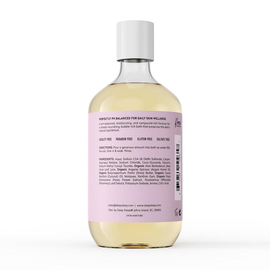 Deep Steep Bubble Bath, Lilac Blossom, 17 Oz – Soothing Soak With Shea Butter, Argan Oil, Aloe Vera & Coconut Oil – Vegan, Sulfate-Free, Ph-Balanced Clean Beauty