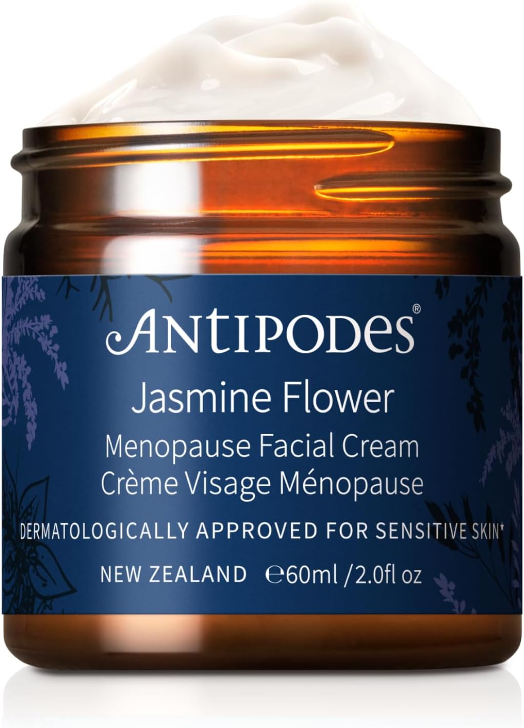 Jasmine Flower Menopause Facial Cream – Menopause Skincare For Redness, Sensitivity, Dehydration, And Blemishes - Organic Oat Extract, Gaba & Manuka Honey – All Skin Types – 60Ml