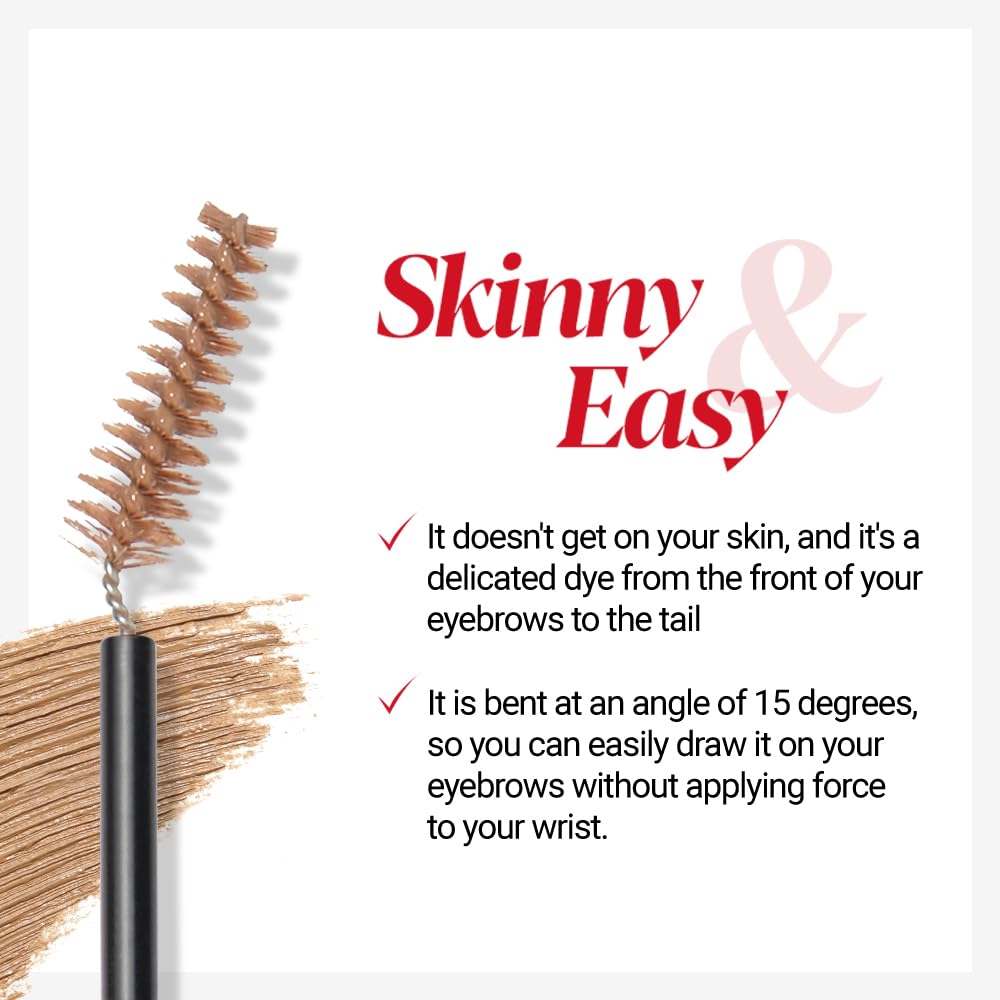 Espoir The Brow Color Fixing Cara #1 Beige 0.1 Fl Oz | Easy Fixing Without Clumping With Skinny Brush | Long Lasting Smudgeproof Eyebrow Mascara | Soft Mood Coloring Tinted Gel | Korean Eye Makeup : Beauty & Personal Care