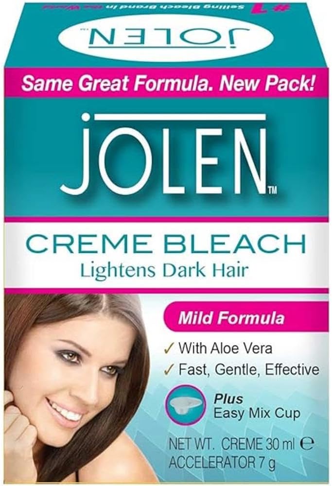 Jolen Crème Bleach Lightens Dark Hair. Original Formula For Face And Body Hair. 125Ml