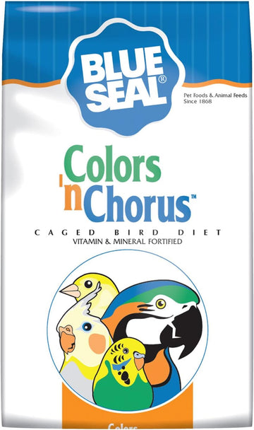 Blue Seal Colors ‘N Chorus Parrot Bird Feed | Premium Seeds And Ingredients For A Nutritious And Tasty Diet | 4 Pound Bag