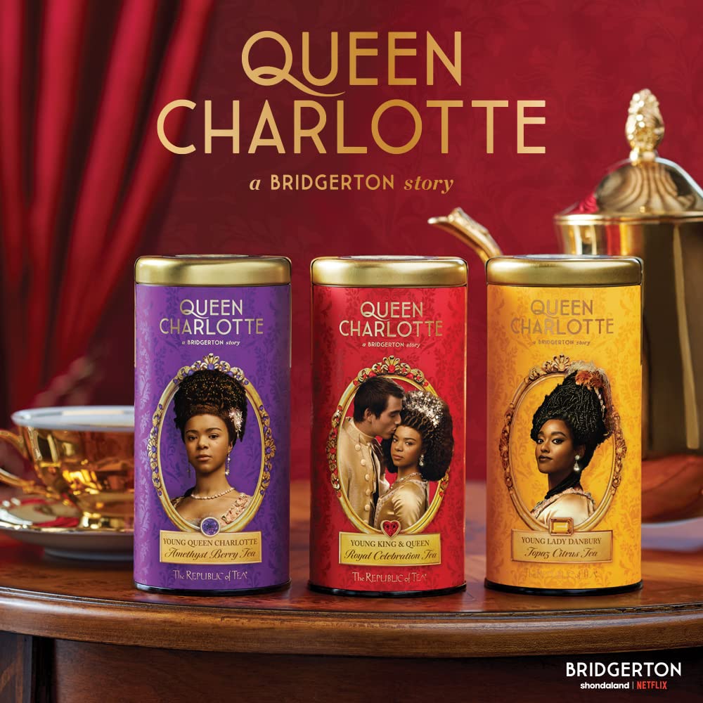 The Republic Of Tea - Young King And Queen Royal Celebration Black Tea, 36 Tea Bags, Caffeinated Black Tea Inspired By Queen Charlotte: A Bridgerton Story