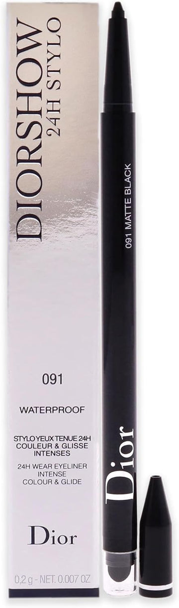 Christian Dior Diorshow 24H Stylo Waterproof Eyeliner - 091 Matte Black For Women 0.007 Oz Eyeliner
