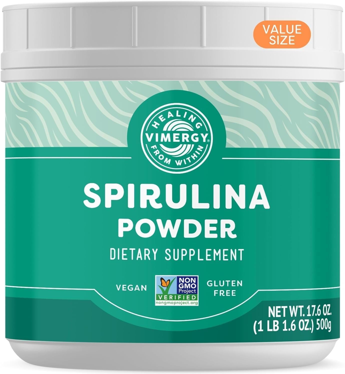 Vimergy Natural Spirulina Powder, 166 Servings – Value Size – Greens Powder – Nutrient Dense Blue-Green Algae Superfood For Smoothies & Juices – Immune Support - Non-Gmo, Gluten-Free, Vegan & Paleo