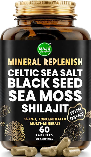 Maju 18-In-1 Black Seed, Shilajit, Sea Moss, Celtic Sea Salt + D3 & K2