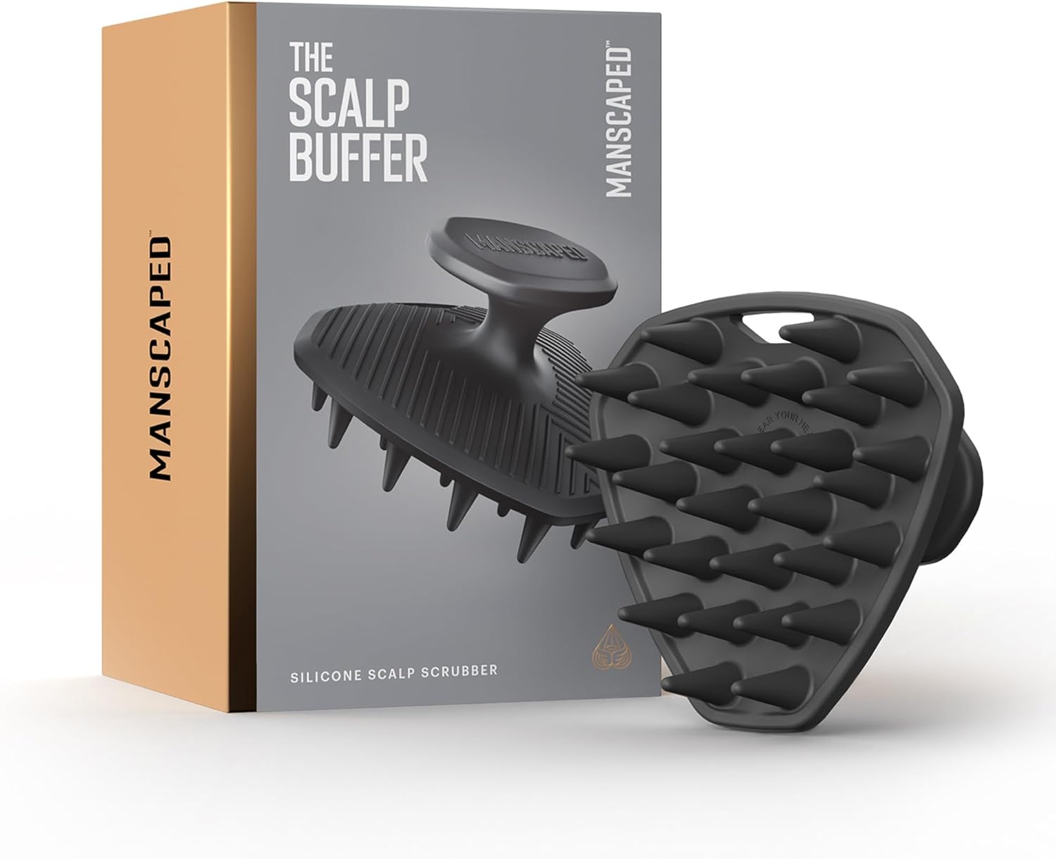 Manscaped® The Scalp Buffer Men’S Silicone Head Scrubber – Premium Cleansing & Exfoliating Hair Brush, Ergonomic Handheld Design For Gentle Scalp Massage (1-Pack)