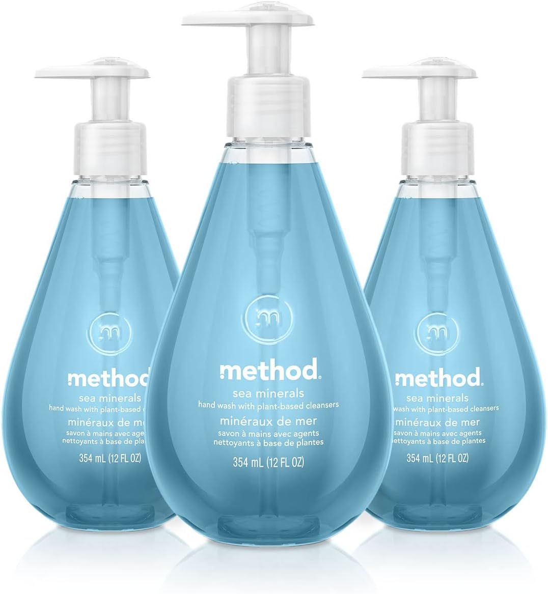 Method Gel Hand Soap, Sea Minerals, Biodegradable Formula, 12 Fl Oz (Pack Of 3)