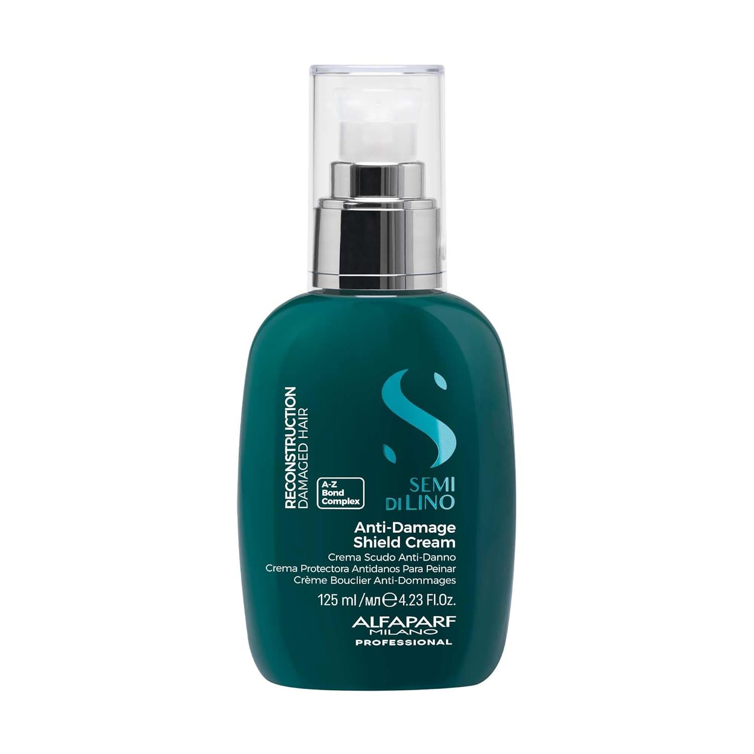 Alfaparf Milano Semi Di Lino Reconstruction Bond Repair Hair Treatment Cream For Damaged Hair - Thermal Protector - Hair Breakage Repair Shield Leave-In - Vegan (4.23 Oz)