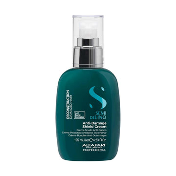 Alfaparf Milano Semi Di Lino Reconstruction Bond Repair Hair Treatment Cream For Damaged Hair - Thermal Protector - Hair Breakage Repair Shield Leave-In - Vegan (4.23 Oz)