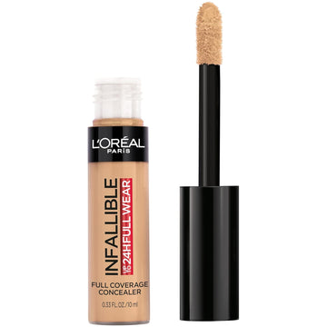 L'Oreal Paris Makeup Infallible Full Wear Waterproof Matte Concealer, Full Coverage, Amber, 0.33 Fl. Oz