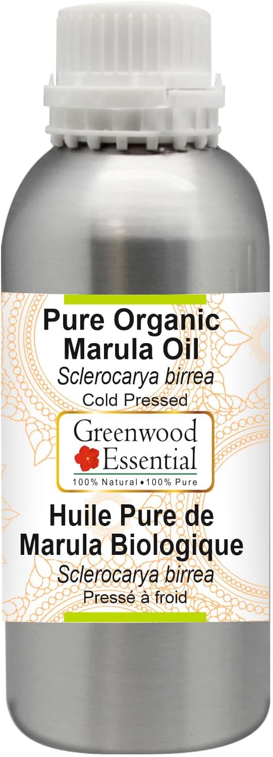 Greenwood Essential Pure Organic Marula Oil (Sclerocarya Birrea) Cold Pressed 50Ml (1.69 Oz)