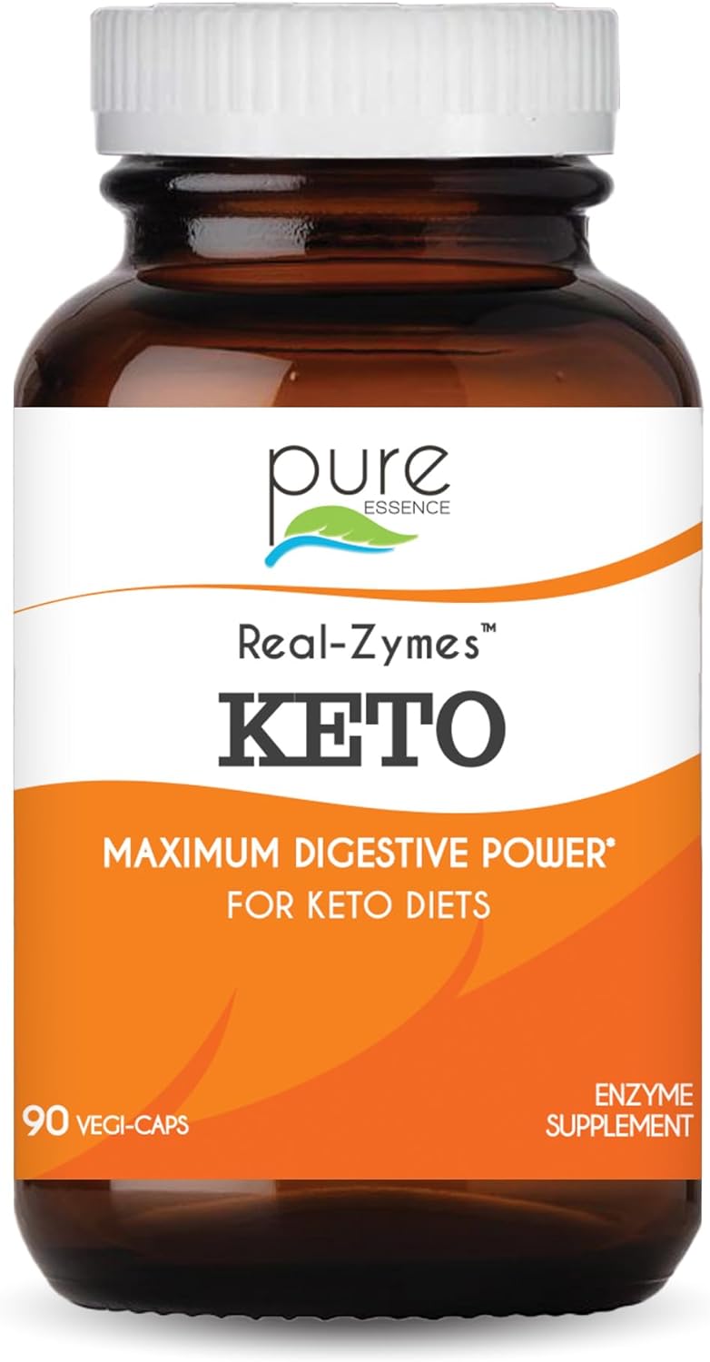 Real-Zymes? KETO Digestive Enzymes Supplement with Probiotics for Better Digestion - Natural Support for Relief of Bloating, Gas, Belching, Diarrhea, Constipation, IBS, etc. - 90 Caps