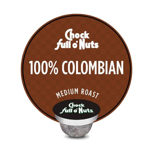 Chock Full o’Nuts Colombian Roast, Medium Roast K-Cups – Compatible with Keurig Pods K-Cup Brewers, 24 Count (Pack of 3)