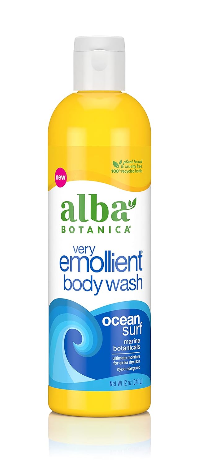 Alba Botanica Very Emollient Body Wash, Ocean Surf, 12 Oz