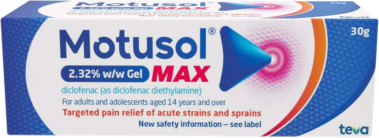 Motusol Max 2.32% W/W Gel 30G – Targeted Pain Relief Of Joints & Muscles In Acute Strains & Sprains