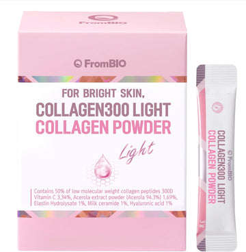 For Bright Skin, Collagen 300 Light, Low Molecular Weight Fish Collagen Peptides 300D 1,500Mg (28 Packets)