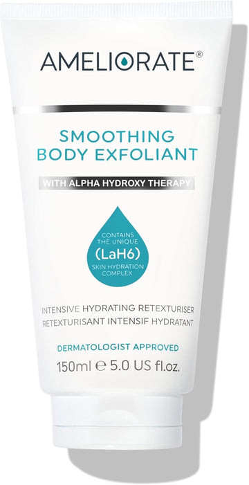 Ameliorate Smoothing Body Exfoliant 150Ml | Lab6, Shea Butter, Coconut Oil | Dermatologically Tested, Menopause Friendly, Bsf Approved