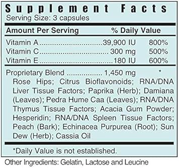 Repellerking Systemic Formulas Bio Nutriment Acx Vitamin Dtx 60 Capsules : Health & Household