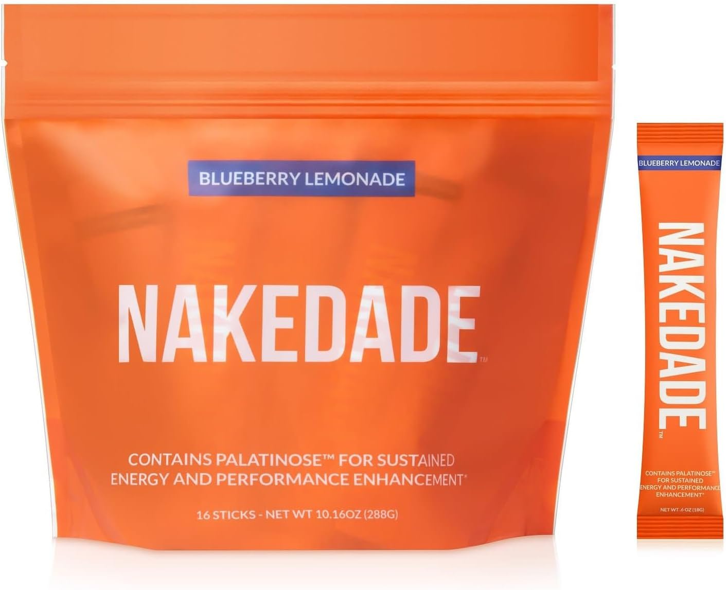 NAKED nutrition Nakedade ? Performance Enhancing Sports Drink Powder - Blueberry Lemonade Electrolyte Powder ? No GMOs or Artificial Sweeteners, Gluten-Free, Soy-Free, Dairy-Free ? 16 Sticks