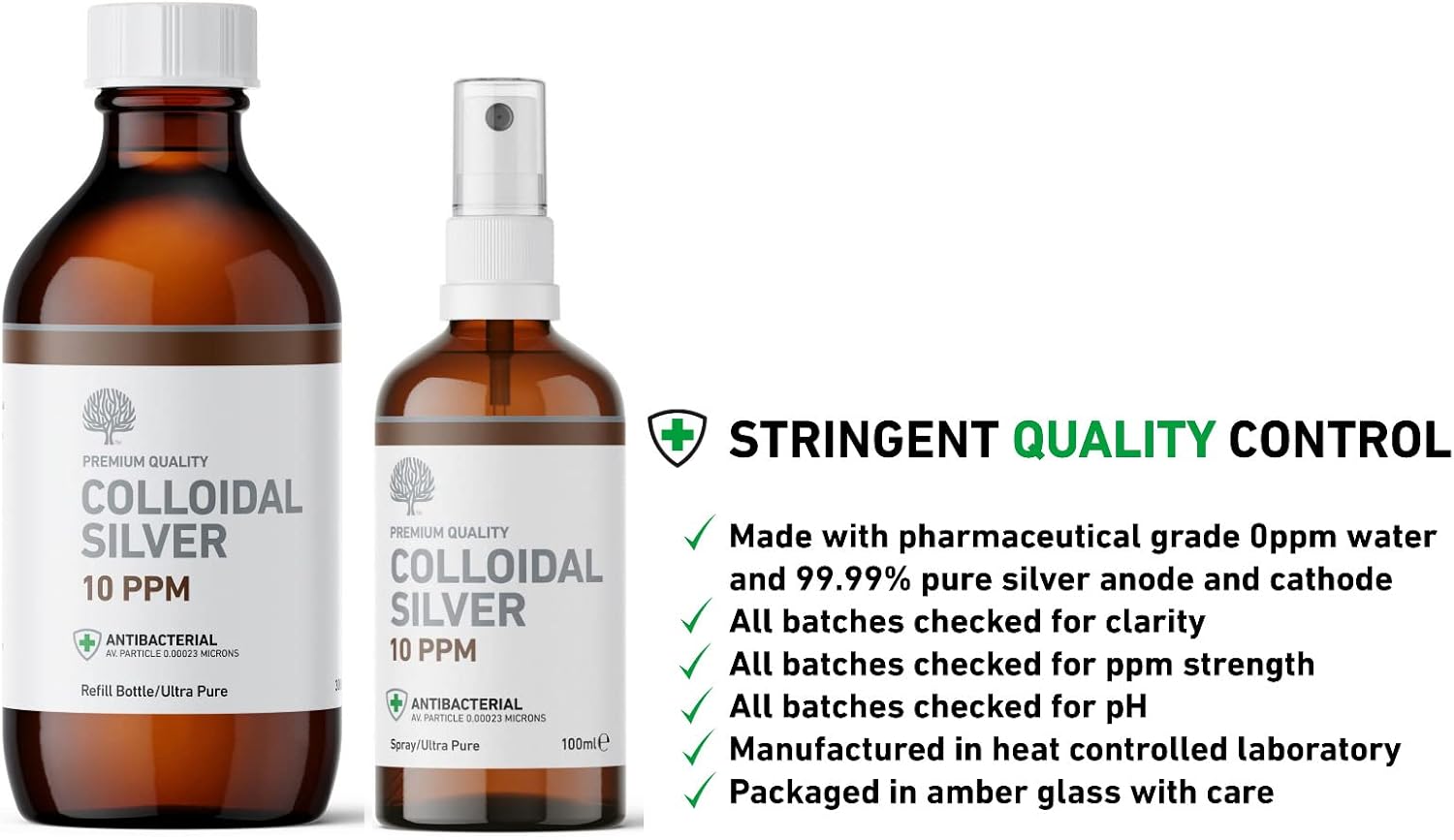 Nature's Greatest Secret Premium Quality Antibacterial 10ppm Colloidal Silver Bottle 300ml : Amazon.co.uk: Health & Personal Care