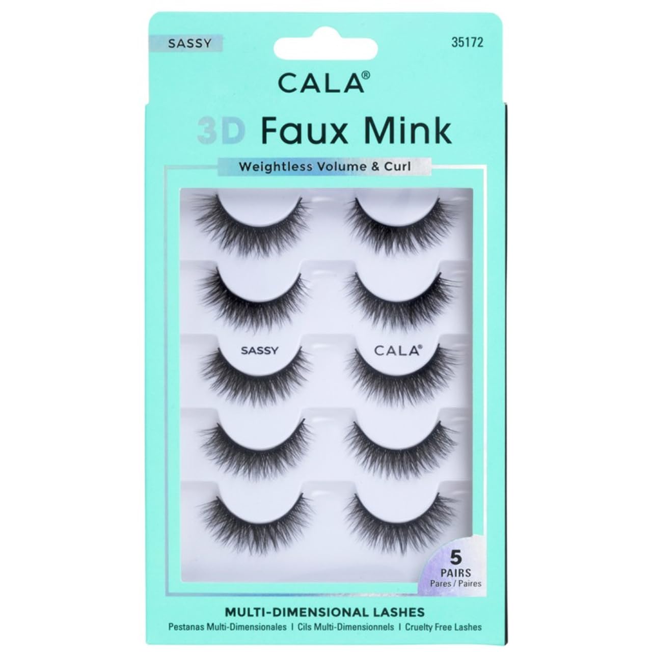 3D Faux Mink Lashes: Sassy (5 Pack)