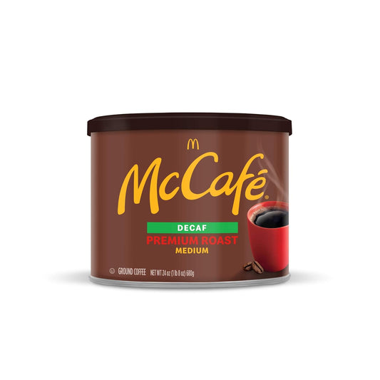 McCafe Premium Roast Decaf, Medium Roast Ground Coffee, 24 oz Canister