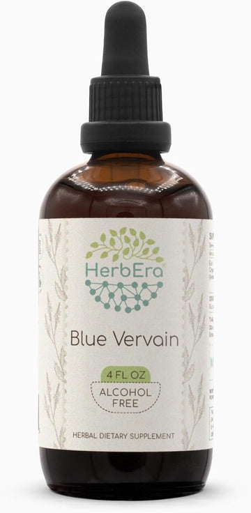 Blue Vervain B60 Alcohol-Free Herbal Extract Tincture, Concentrated Liquid Drops Natural Usda Organic Blue Vervain (Verbena Hastata) (2 Fl Oz)