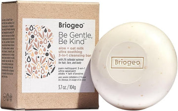 Briogeo Be Gentle Be Kind Aloe + Oat Milk Ultra Soothing 3-In-1 Shampoo Bar, 2% Colloidal Oatmeal For Full Body Cleanse, Vegan, Zero Waste, 3.7 Oz