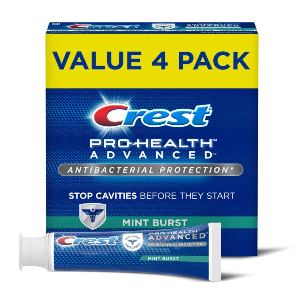 Crest Pro-Health Advanced Antibacterial Protection Toothpaste - Pack Of 4, 5 Oz Tubes