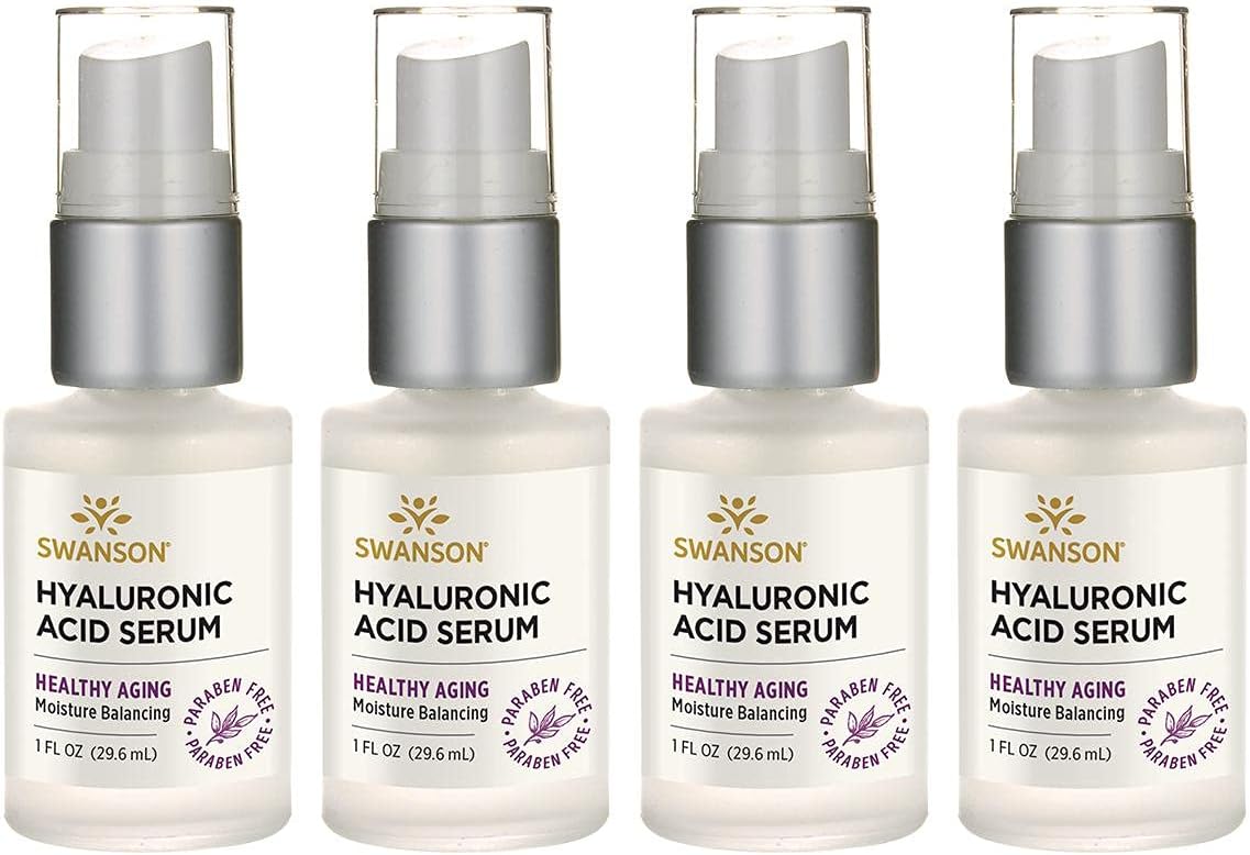 Swanson Hyaluronic Acid Serum 1 Fl Oz Serum 4 Pack
