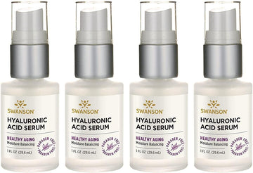 Swanson Hyaluronic Acid Serum 1 Fl Oz Serum 4 Pack