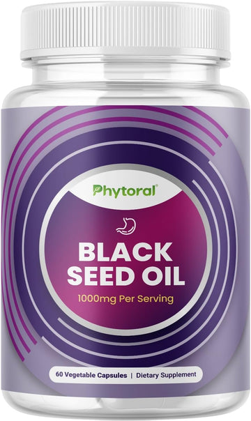 Premium Black Seed Oil Capsules - Nigella Sativa Black Seed Oil Pills for Digestive Health Immune Support and Brain Booster Antioxidant Supplement - Full Spectrum Black Cumin Seed Oil Capsules