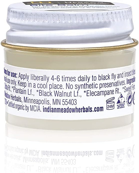 Indian Meadow Herbals Bite Balm For Black Fly & Mosquito Bites (.25Oz, 2 Pack) - Stops Itching And Redness Helps Reduce Swelling And Risk Of Infection