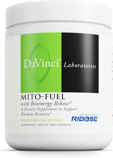 DAVINCI Labs Mito-Fuel with D-Ribose - Helps to Support Muscle Recovery & Energy Levels with D-Ribose, CoQ10, L-Carnitine & More - 300 Grams (30 Servings)