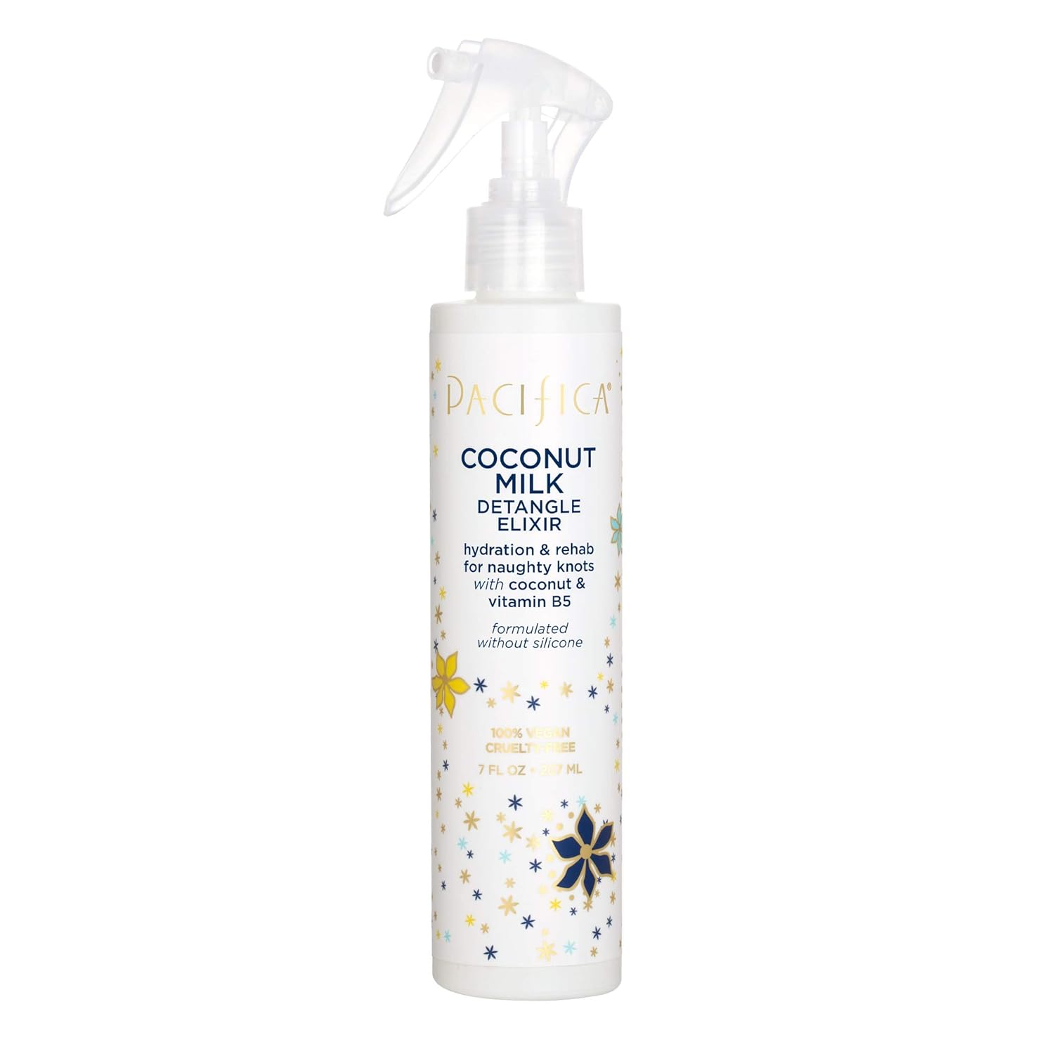 Pacifica Beauty, Coconut Milk Detangle Elixir, Detangler Spray, Leave In Conditioner, Conditioning, Coconut, Vitamin B, Nourishing, Silicone & Sulfate Free, Vegan & Cruelty Free