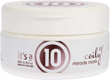 It’S A 10 Haircare - Coily Miracle Hair Mask, Hydrating And Nourishing Treatment For Curly And Wavy Hair, Natural Ingredients, 240Ml