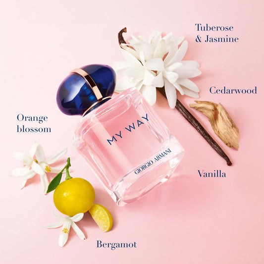 Armani Beauty - My Way - Eau De Parfum - Women'S Perfume - Floral Woody Fragrance - Bergamot, Orange Blossom, Tuberose, Jasmine, Cedarwood, Vanilla And White Musk Notes