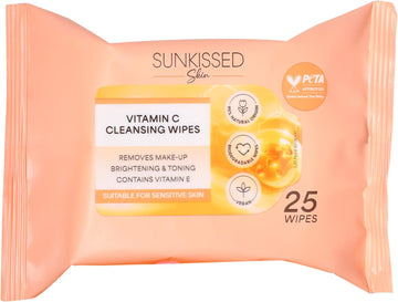 Sunkissed Skin Vitamin C Cleansing Wipes 25 Pack