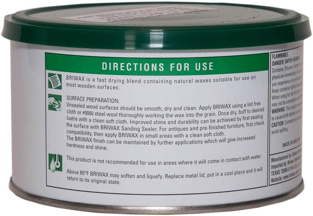 Briwax Mid Brown (previously Dark Oak) Furniture Wax Polish, Cleans, stains, and polishes. : Health & Household