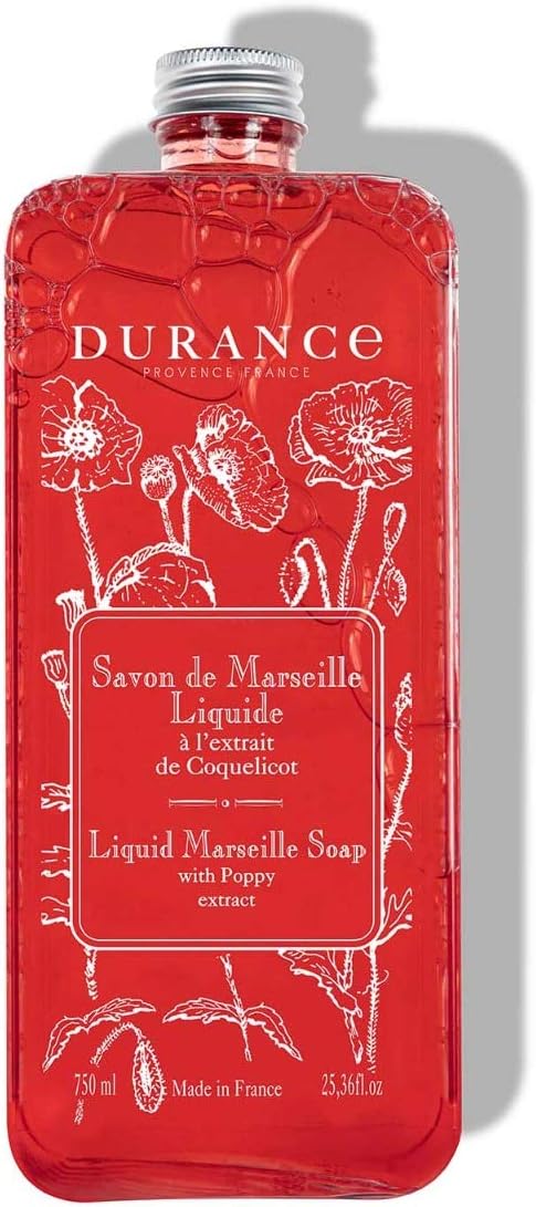 Durance Poppy Marseille Liquid Hand Wash 750ml - Gentle & Nourishing : Amazon.co.uk: Beauty