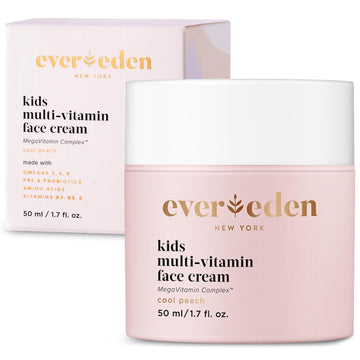 Evereden Kids Face Cream: Cool Peach, 1.7 Oz. | Kids Face Lotion | Clean And Non-Toxic Kids Face Moisturizer | Multi-Vitamin Skin Care For Kids