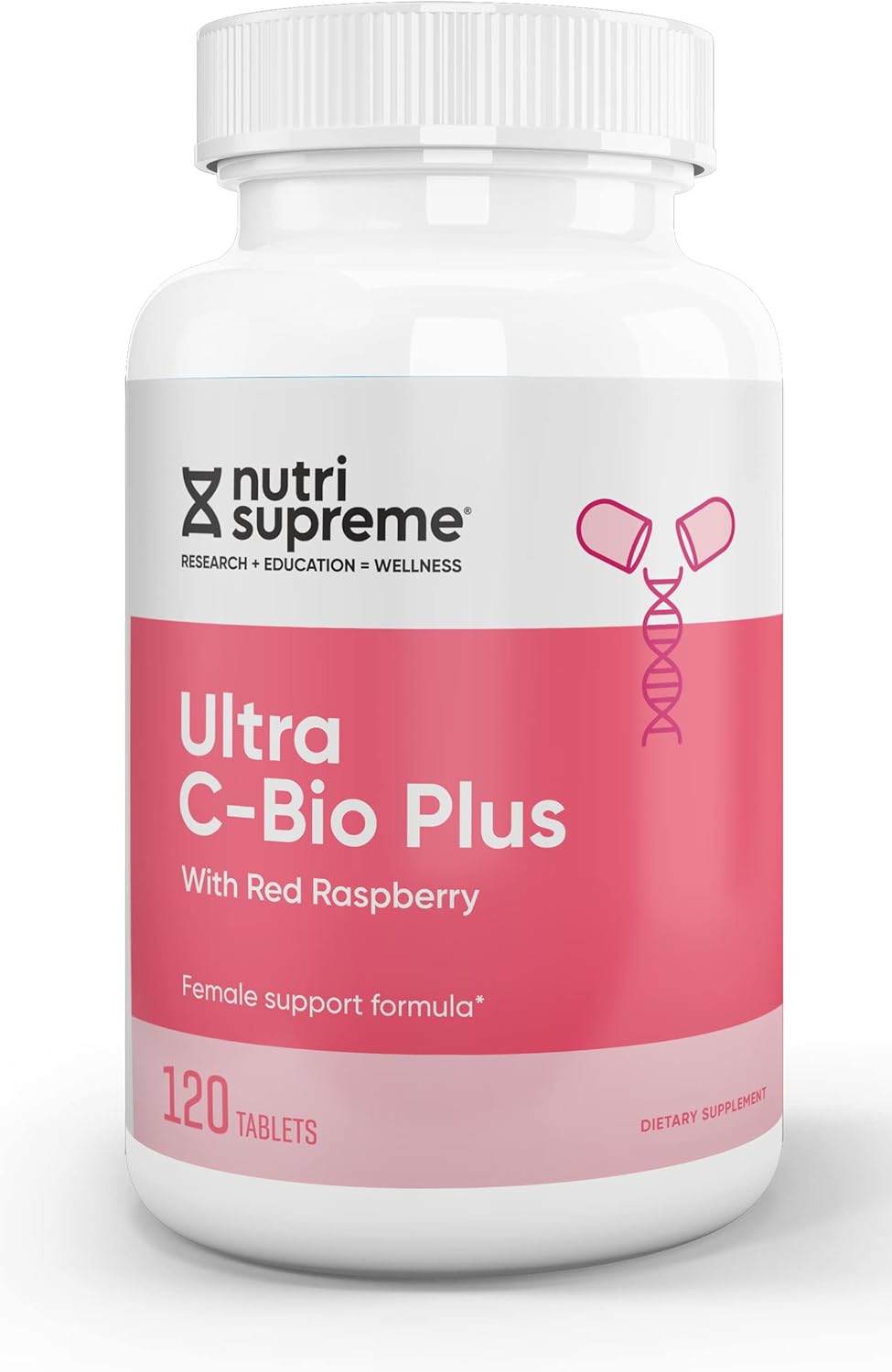 Nutri Suprme Ultra C-Bio Plus, Female Support Formula With Red Raspberry, Vitamin C, And Bioflavonoids , 120 Tablets, Vegetarian, Kosher