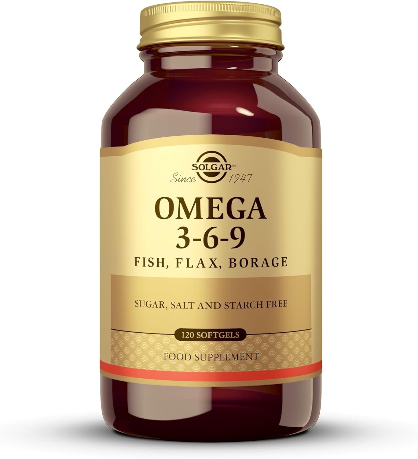 Solgar 1300 mg Omega 3-6-9, 120 Softgels - Fish Oil Supplement - Suppo