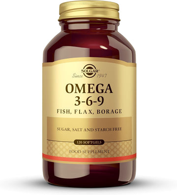 Solgar 1300 mg Omega 3-6-9, 120 Softgels - Fish Oil Supplement - Suppo