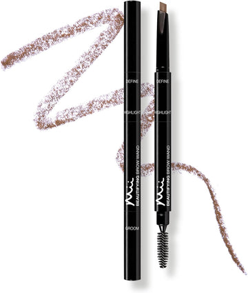 Mii Cosmetics Beautifying Brow Wand, Eyebrow Pencil, 3 In 1 Eyebrow Pen With Brush & Highlighter For Filling, Shaping, & Defining, Cool Blonde, Truly Fair