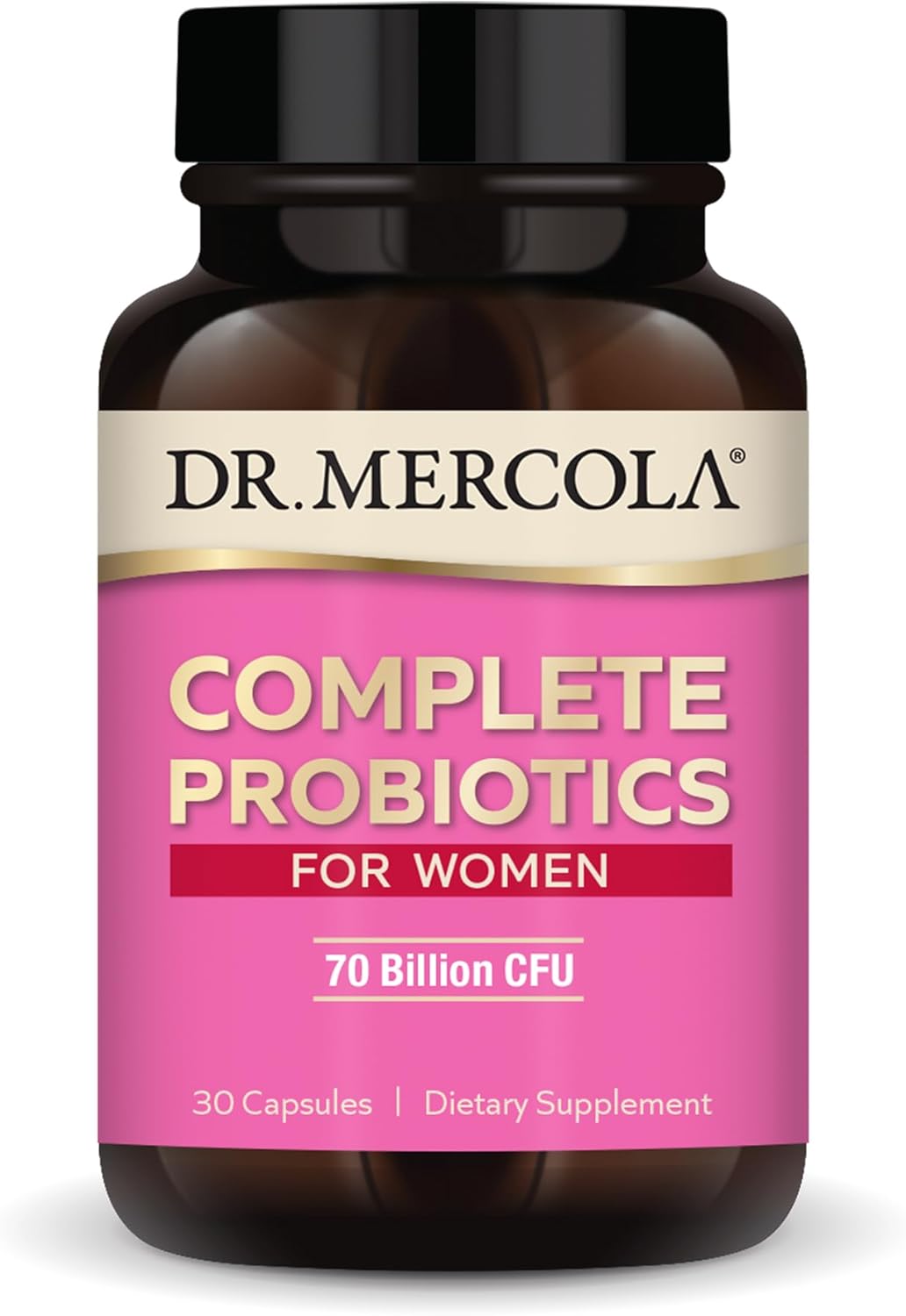 Dr Mercola Complete Probiotics for Women, 70 Billion CFU, 30 Capsules