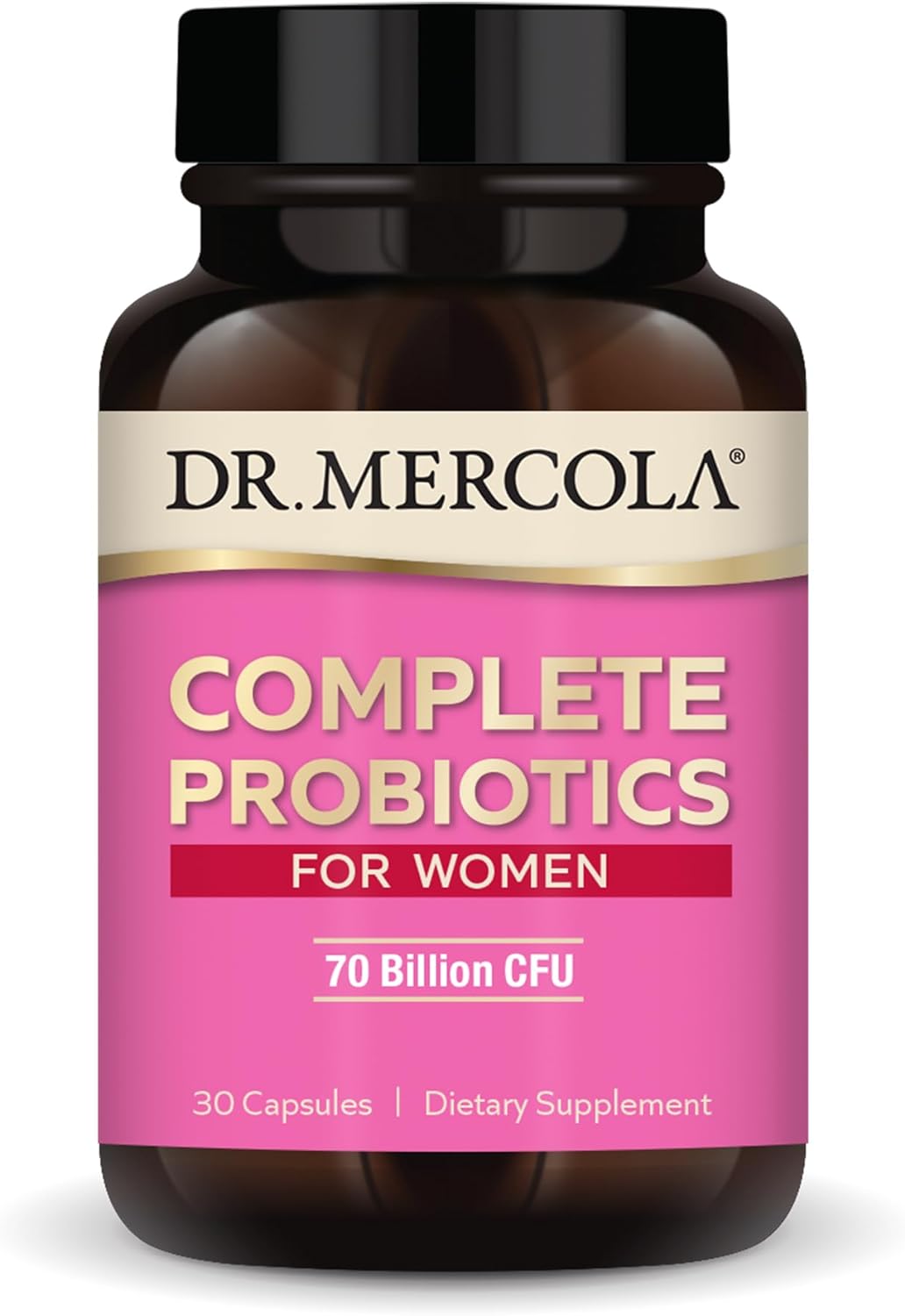 Dr. Mercola Complete Probiotics For Women 70 Billion Cfu, 30 Servings (30 Capsules), Dietary Supplement, Supports Digestive Health, Non Gmo